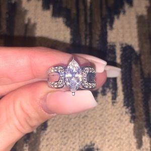 Diamonique Marquise Cut Ring